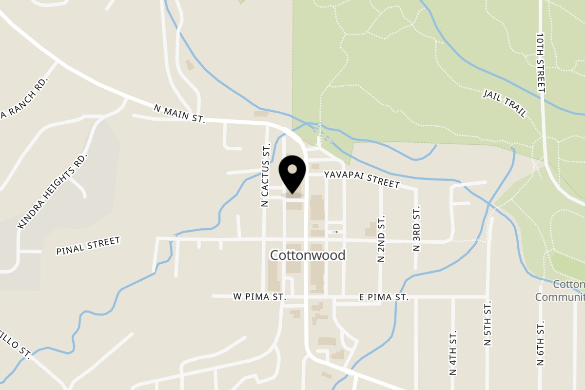Map showing the location of Ay, Chihuahua! Mexican Food on 1028 N Main St in Cottonwood